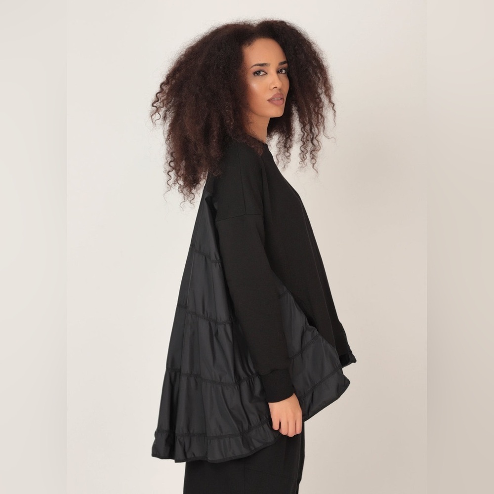 ADEPTT Black oversized sweatshirt parka - MIWA Large BRAND NEW